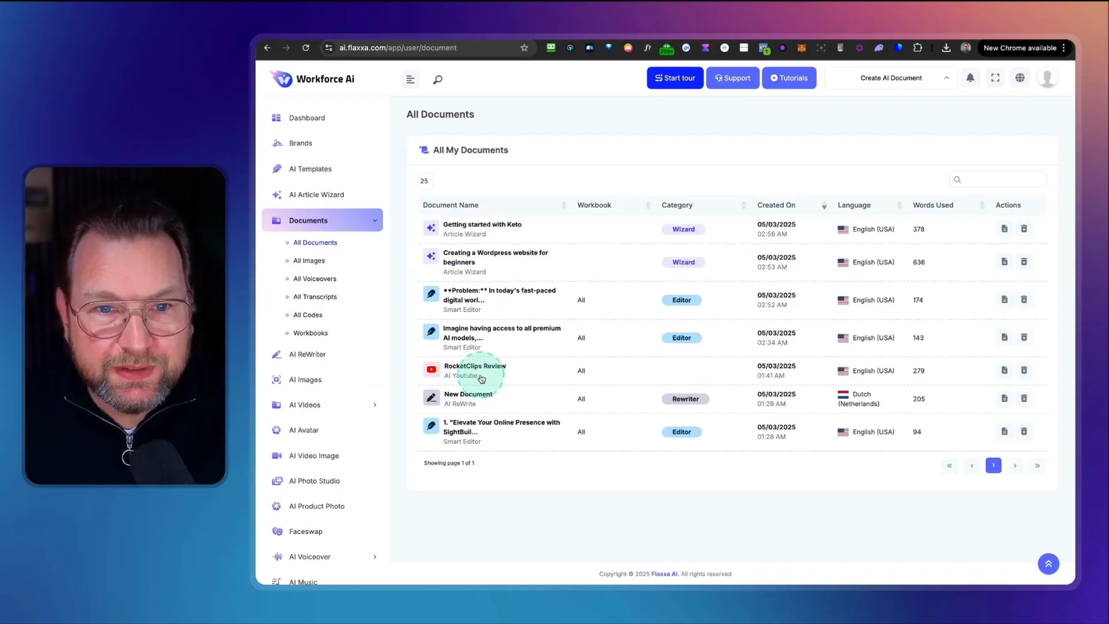 Document Management Interface