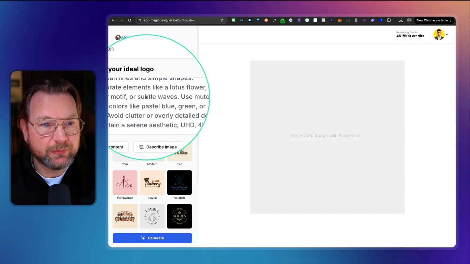 Creating a logo for Ice Salon with Alex