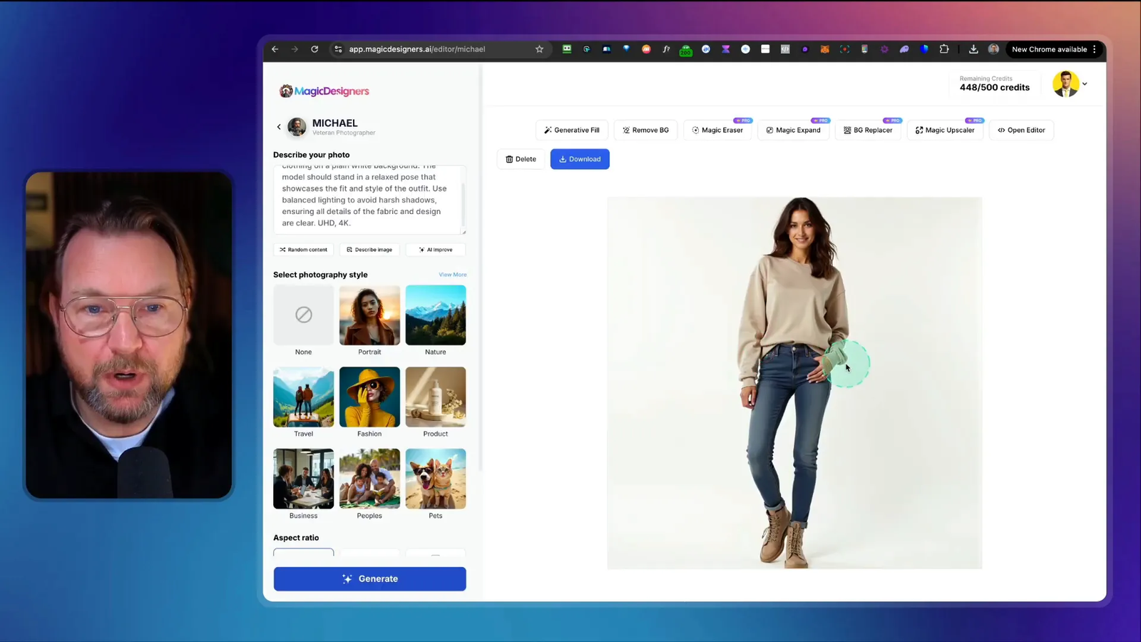 Generating stunning images with Michael