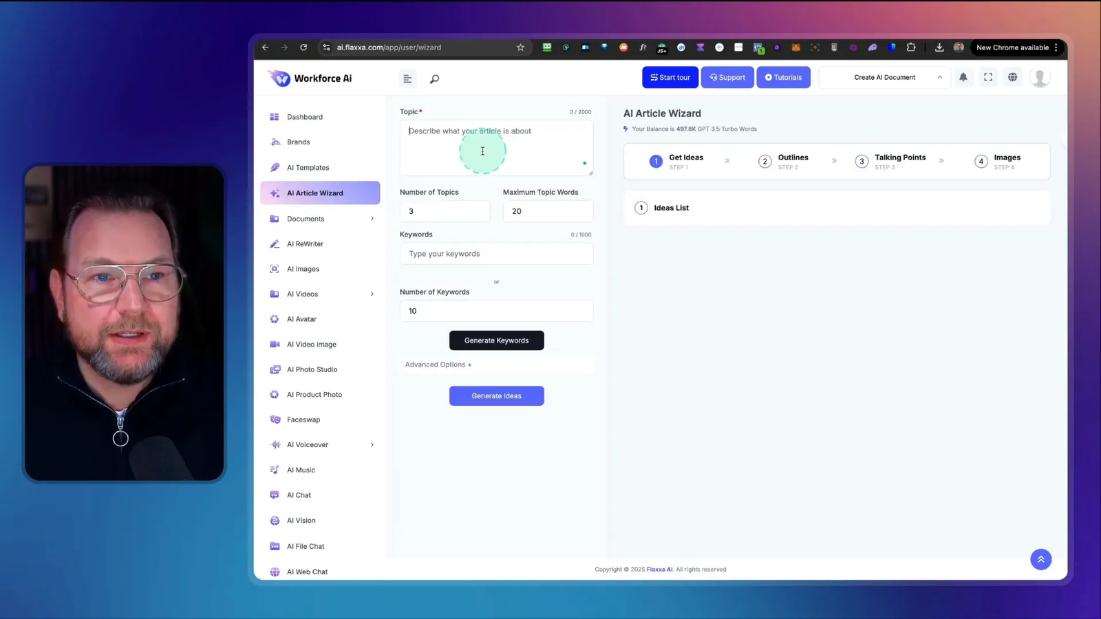 AI Article Wizard in Action