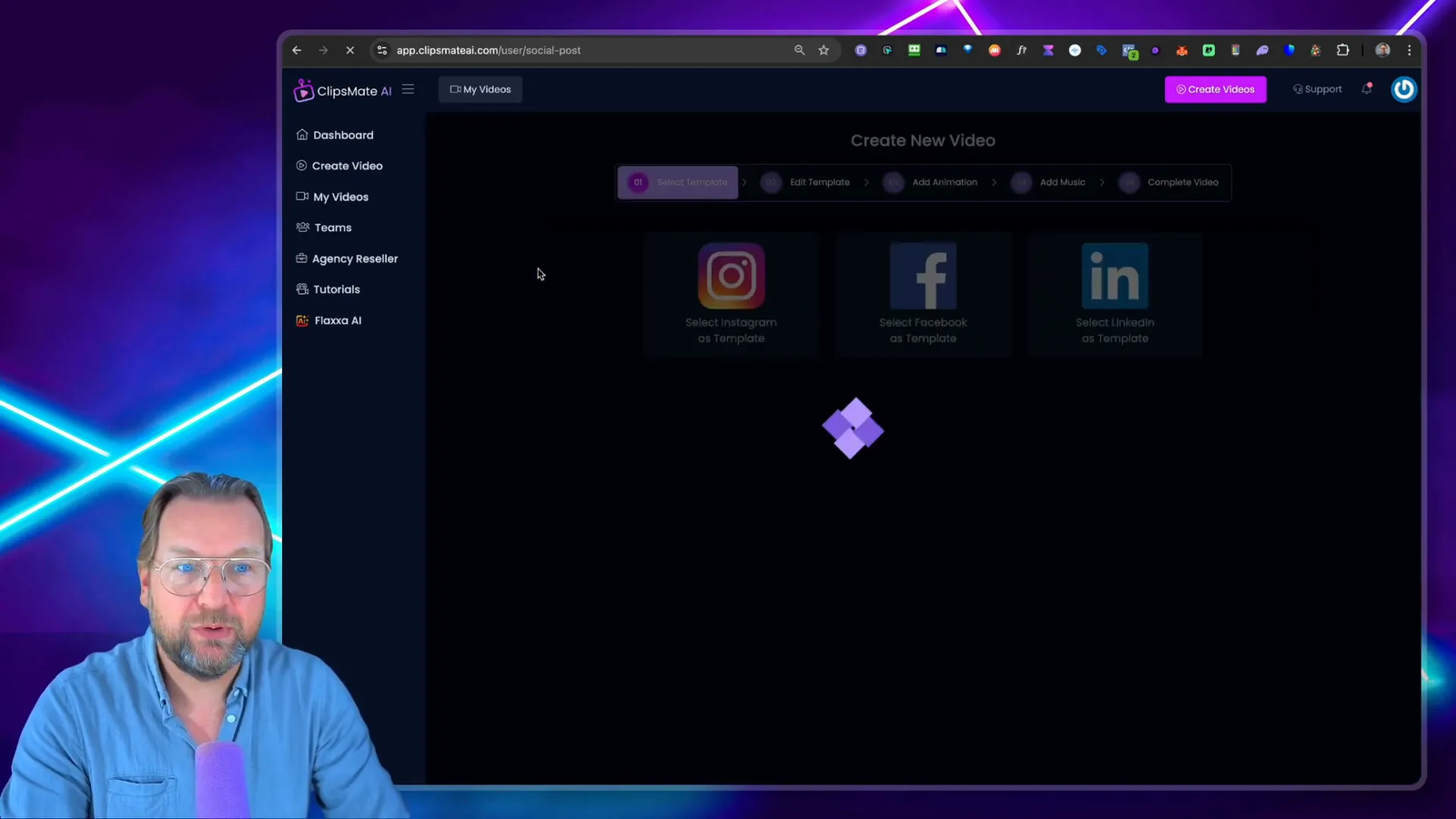 Social post video options